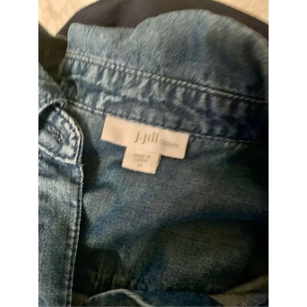 J Jill Denim Button Down Shirt - Picture 3 of 6